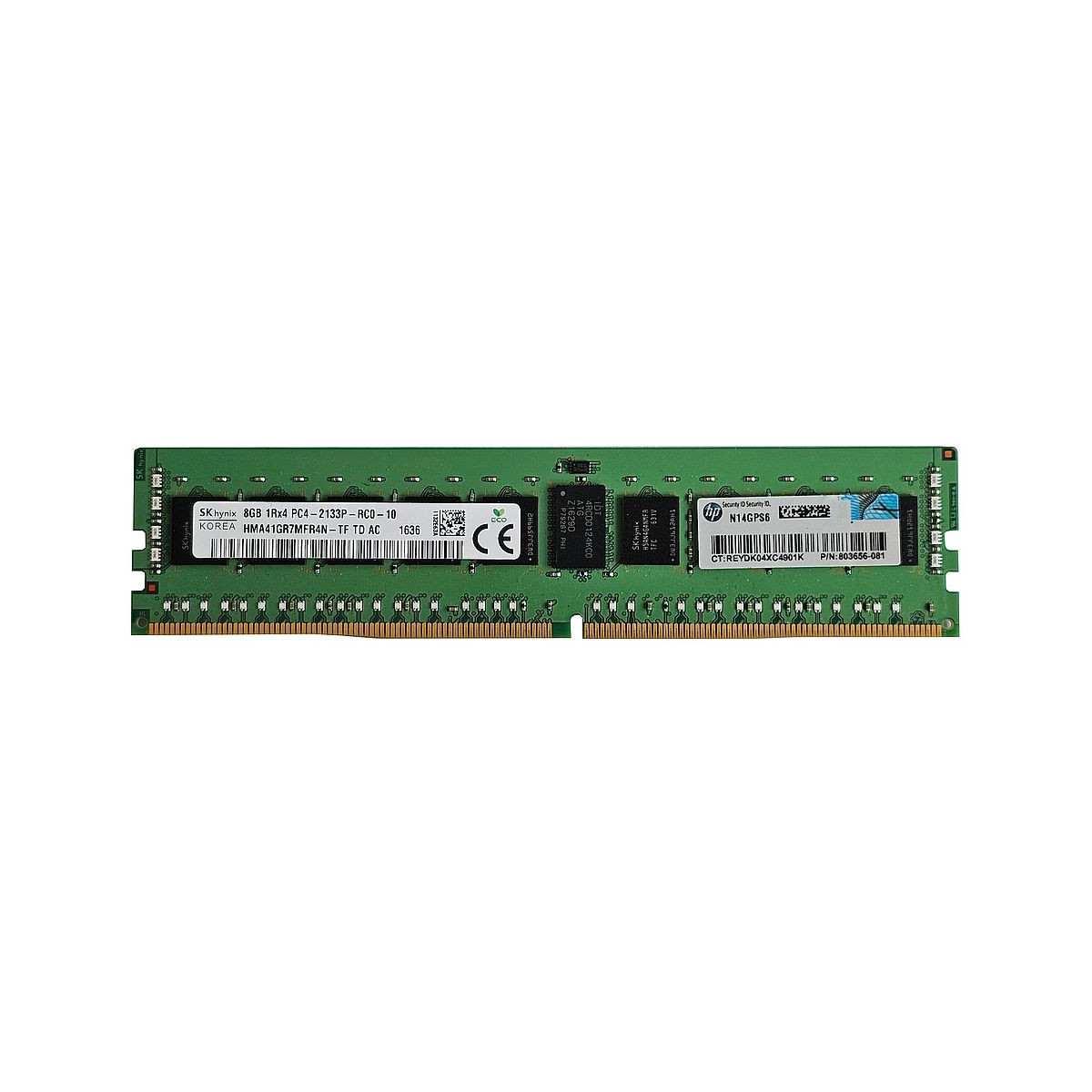 HP HYNIX 8GB 1Rx4 PC4-2133P ECC REG HMA41GR7MFR4N-TF 803656-081