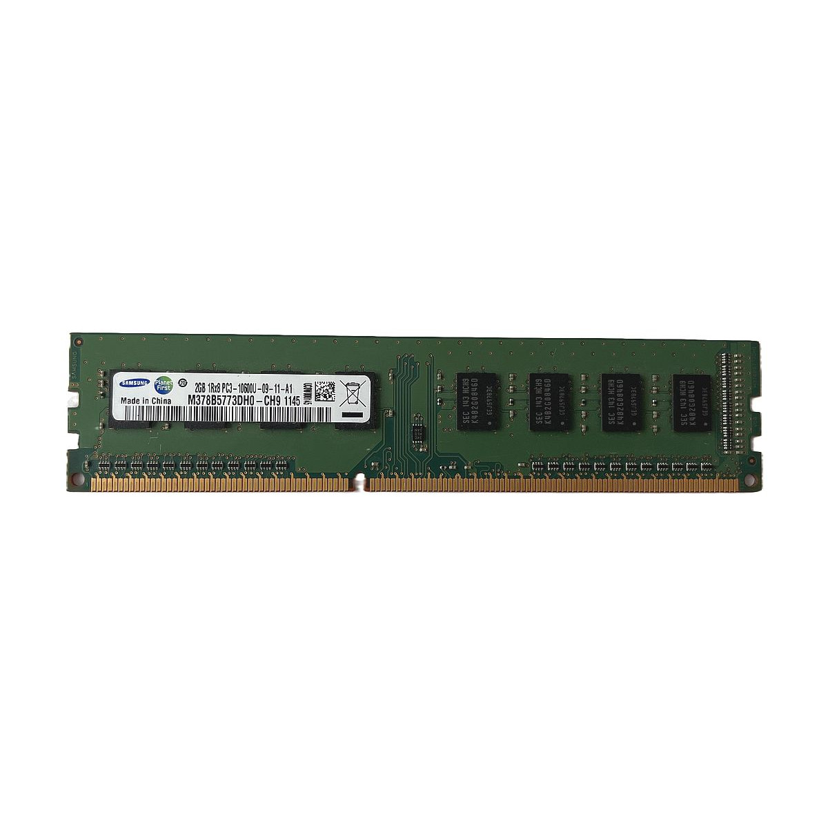 HP SAMSUNG 2GB 1Rx8 PC3-10600U NON ECC UDIMM M378B5773DH0-CH9 497157-D88