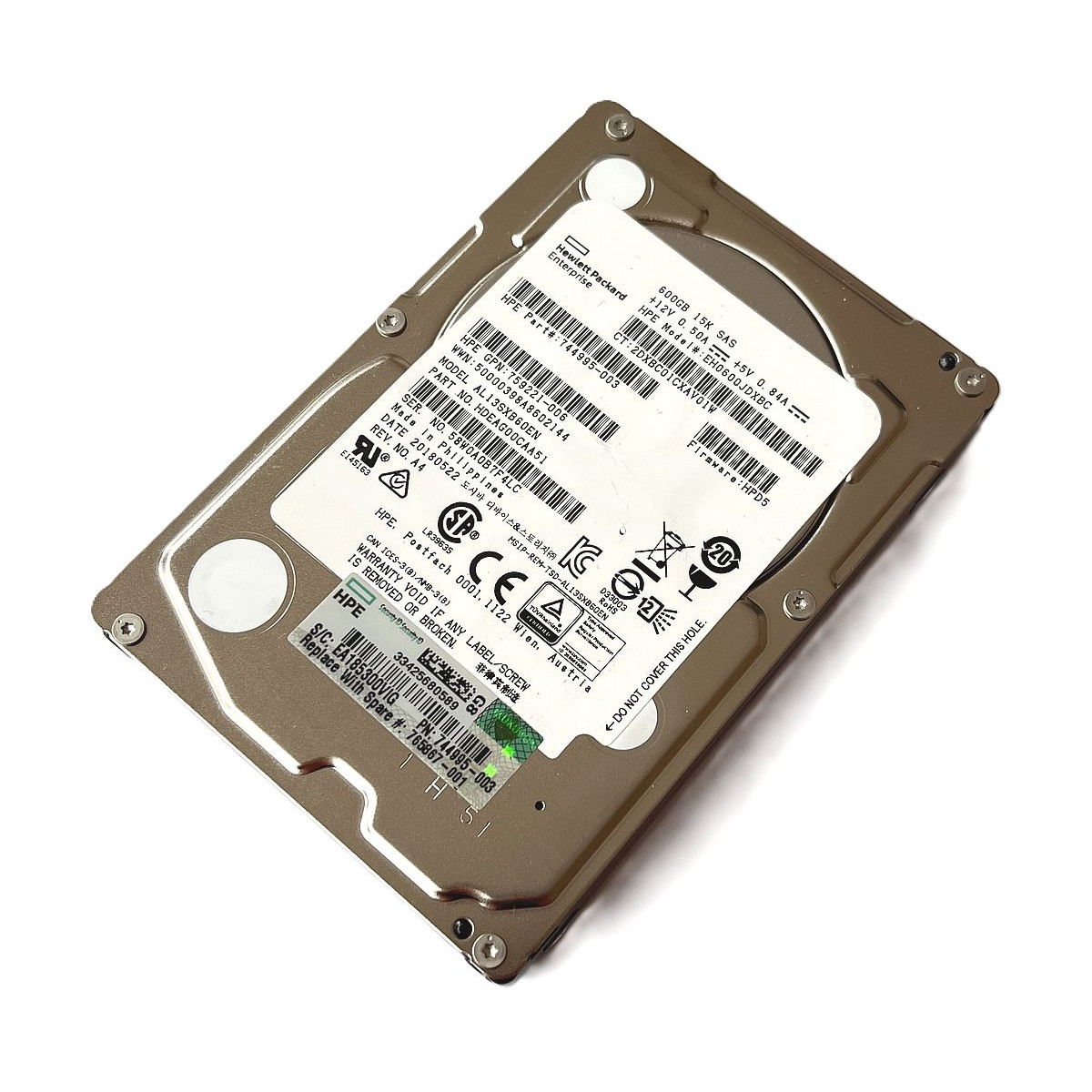 DYSK HPE 600GB 12G SAS 15K 2,5 G8 G9 EH0600JDXBC 759221-006 744995-003