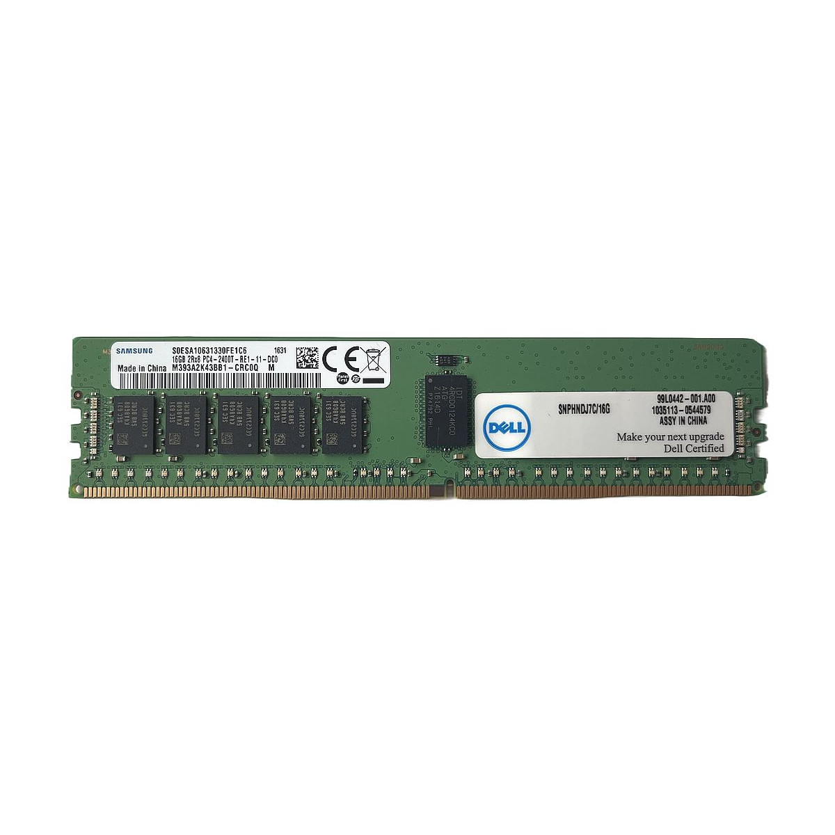 DELL SAMSUNG 16GB 2Rx8 PC4-2400T ECC REG M393A2K43BB1-CRC0Q SNPHNDJ7C/16G