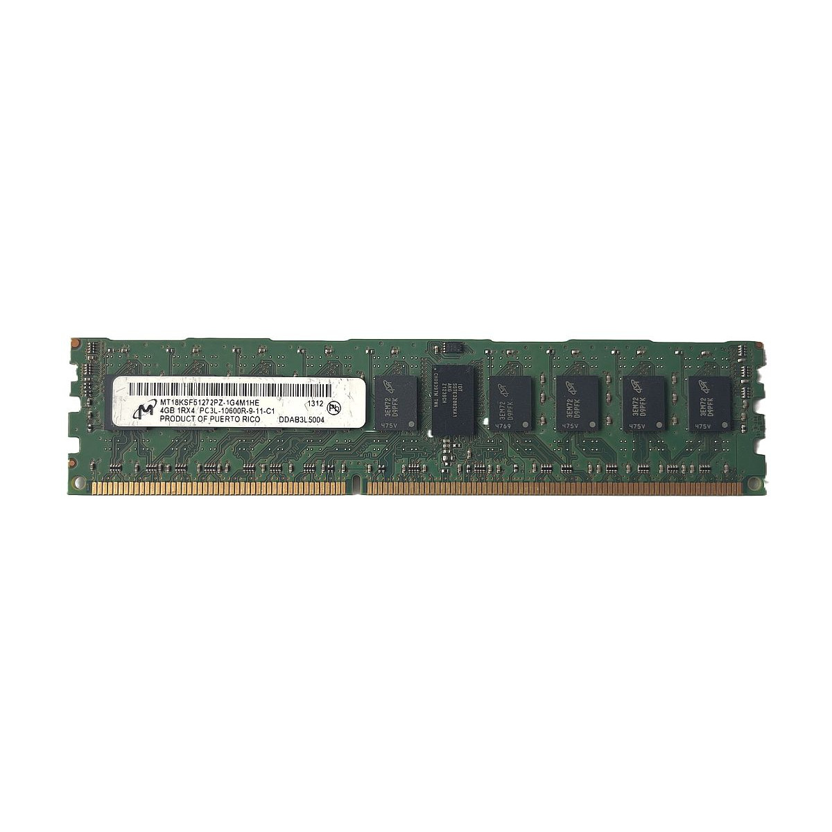 HP MICRON 4GB 1Rx4 PC3L-10600R ECC REG MT18KSF51272PZ-1G4M1HE 647647-071
