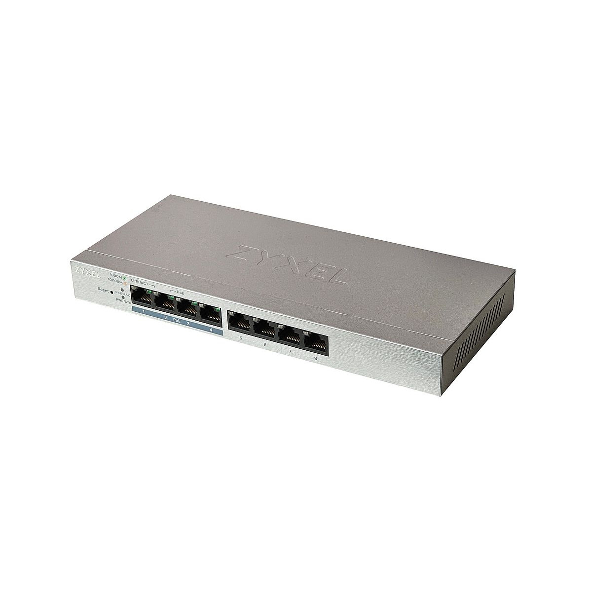 ZARZĄDZALNY SWITCH ZYXEL GS1200-8HP v2 8x1GB 4xPoE+ VLAN ZASILACZ
