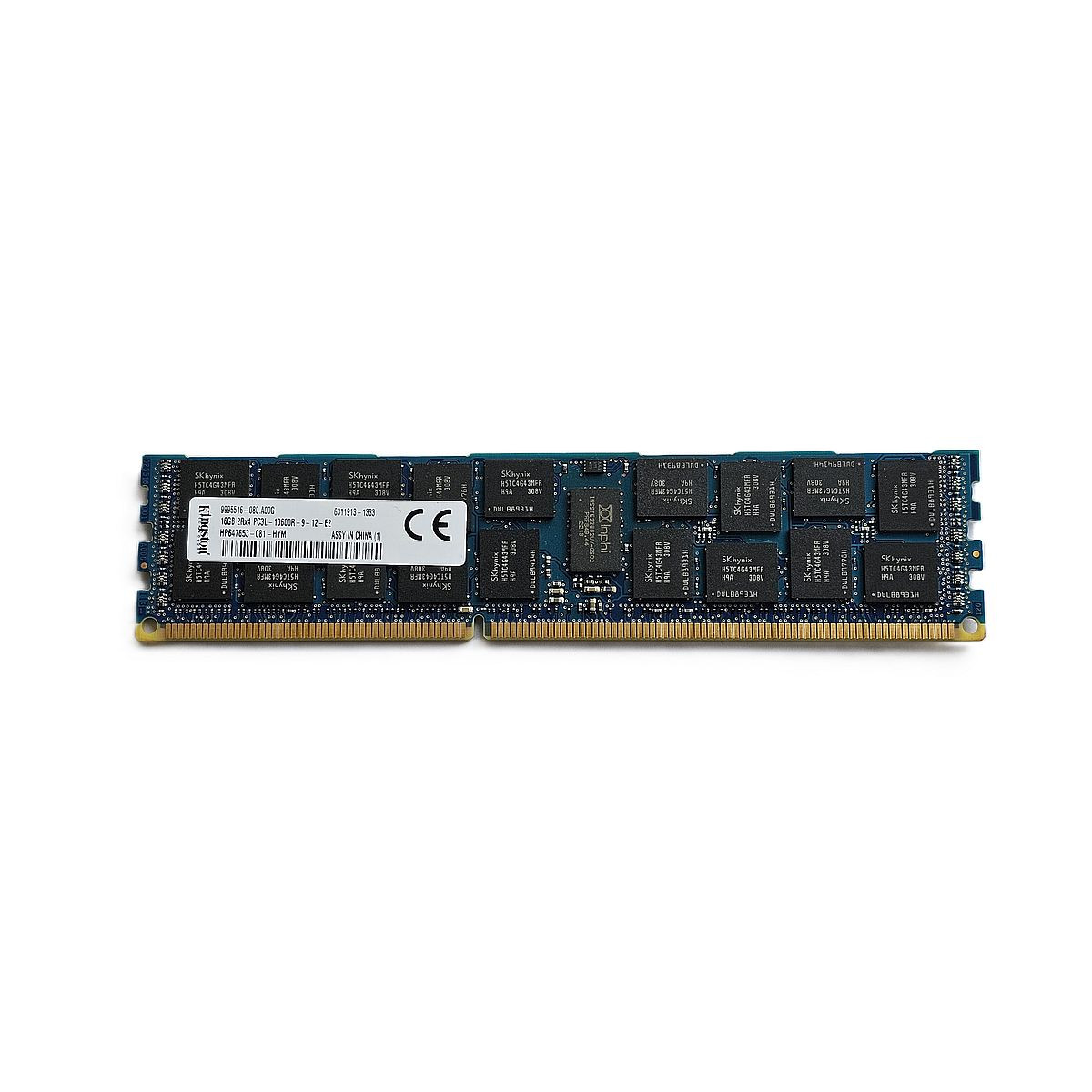 HP KINGSTON 16GB 2Rx4 PC3L-10600R ECC REG 9995516-080.A00G 647653-081