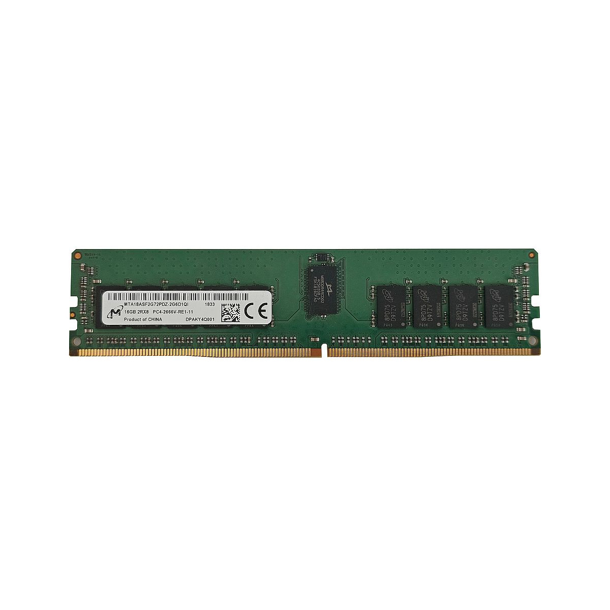 MICRON 16GB 2Rx8 PC4-2666V ECC REG CL19 1.2V MTA18ASF2G72PDZ-2G6D1QI