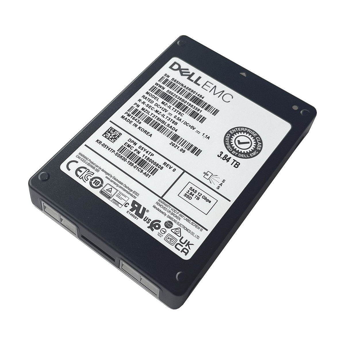 DYSK DELL EMC SAMSUNG PM1643a 3.84TB SAS SSD 12G 2,5 MZ-ILT3T8C 05Y4TP