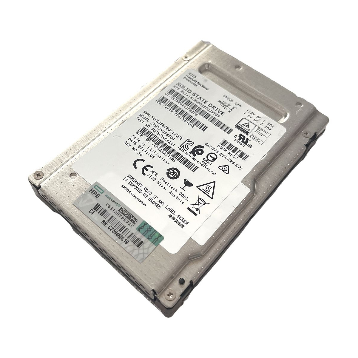 DYSK HPE TOSHIBA 800GB SSD SAS 12G 2,5 KPM51VUG800G P04174-002