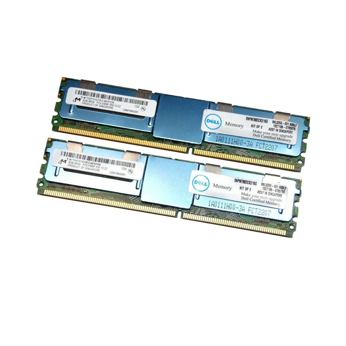 DELL 16GB (2x8GB) 4Rx4 PC2-5300F SNPM788DCK2/16G
