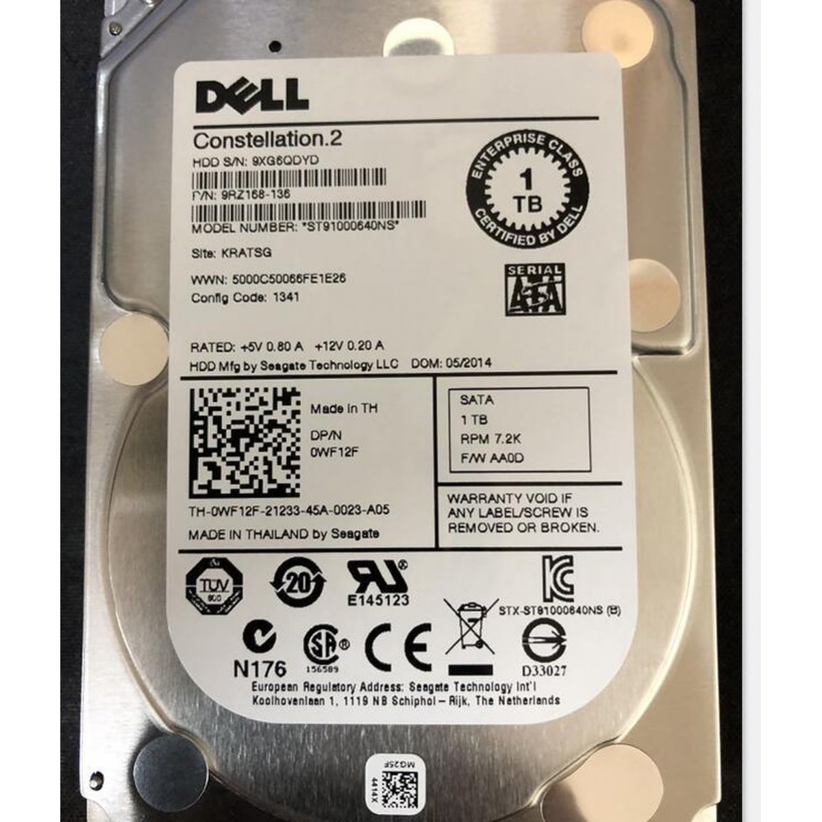 DYSK DELL 1TB 7.2K SATA 64MB 2.5'' 0WF12F