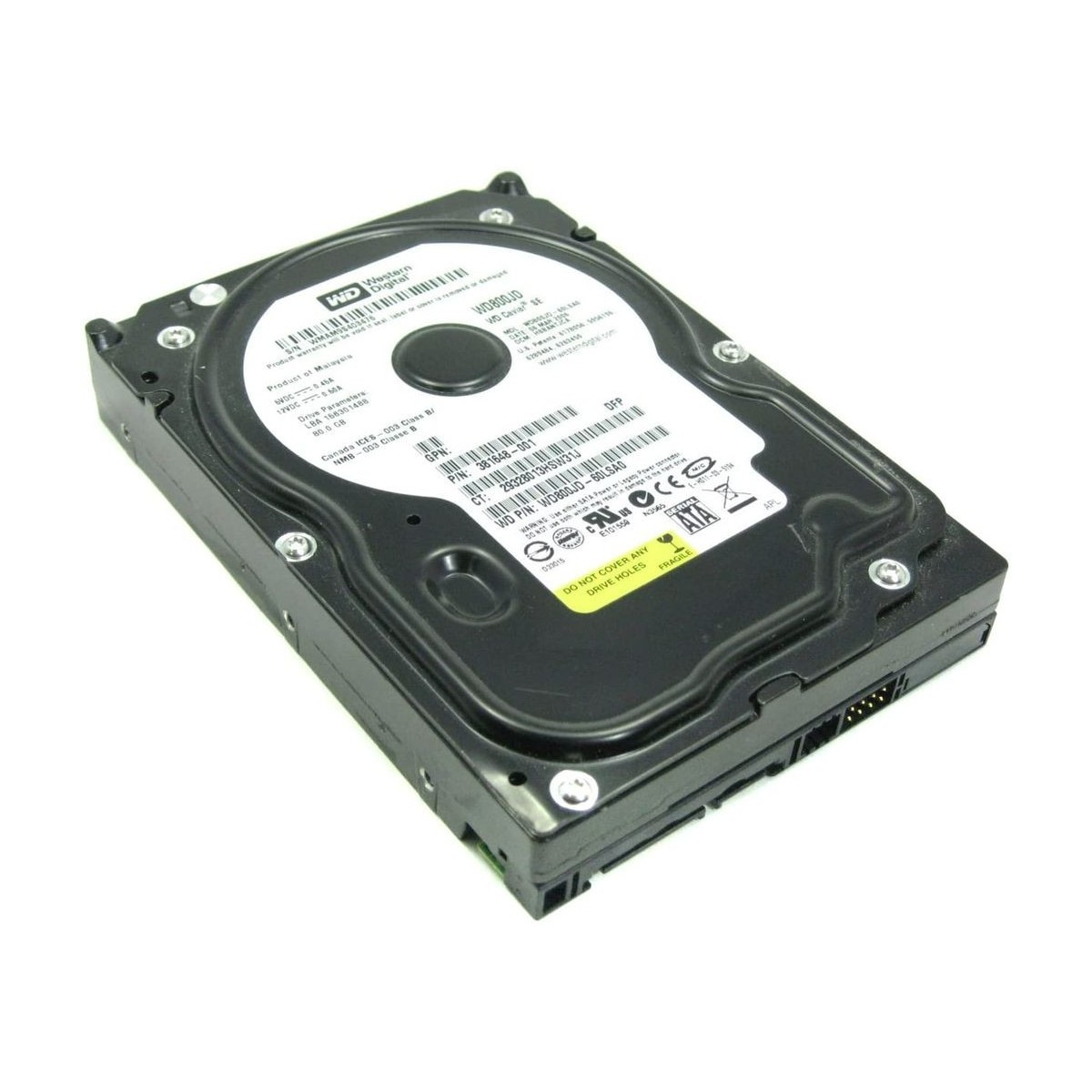 DYSK HP WD 80GB 7.2K SATA 3.5 WD800JD 381648-002