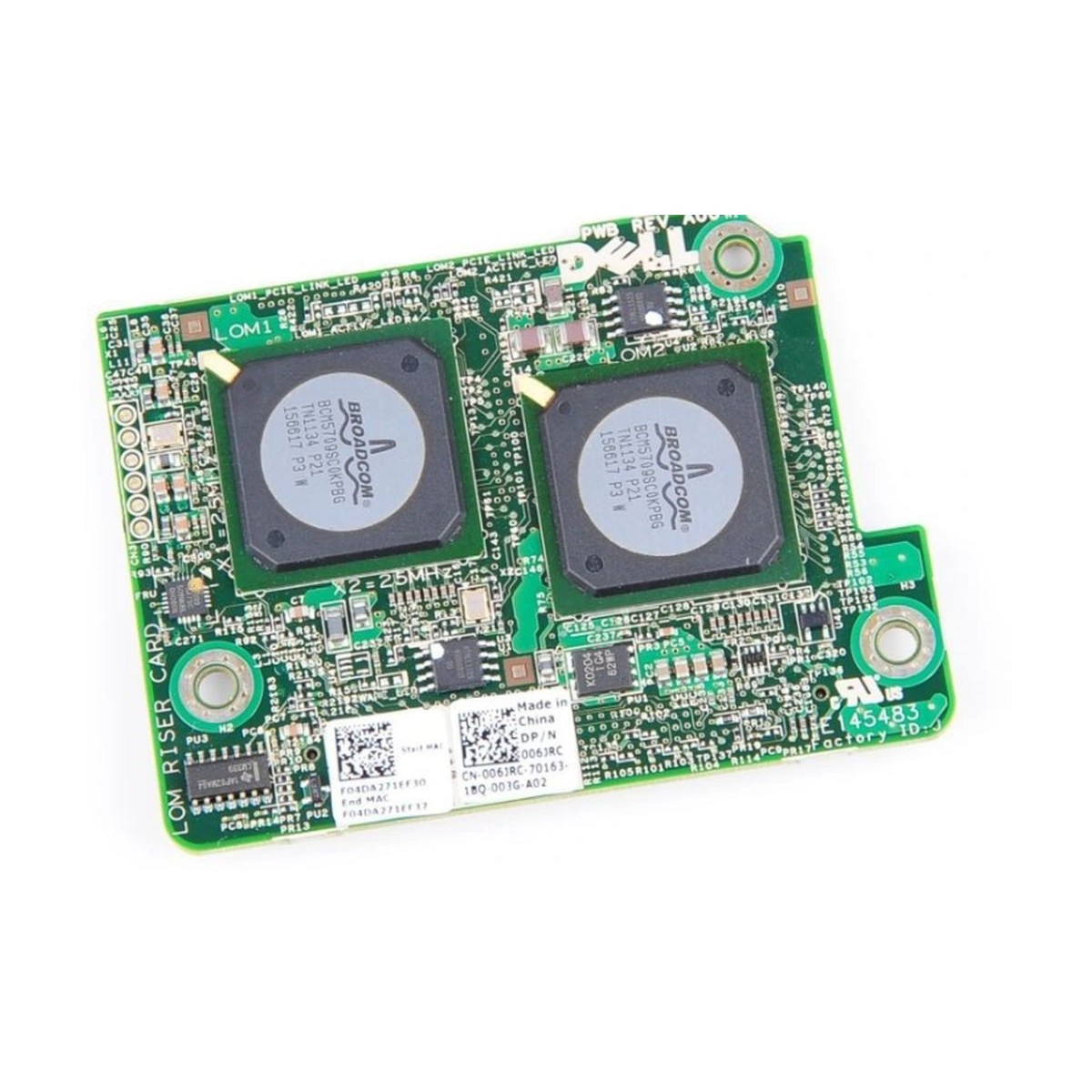 DELL BROADCOM 5709S M710HD LOM RISER CARD 006JRC