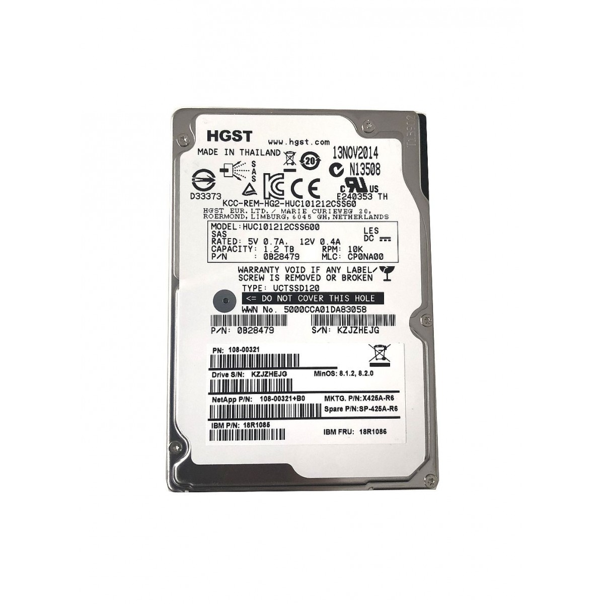 HGST IBM 1.2TB 10K SAS 6G 2,5 HUC101212CSS600