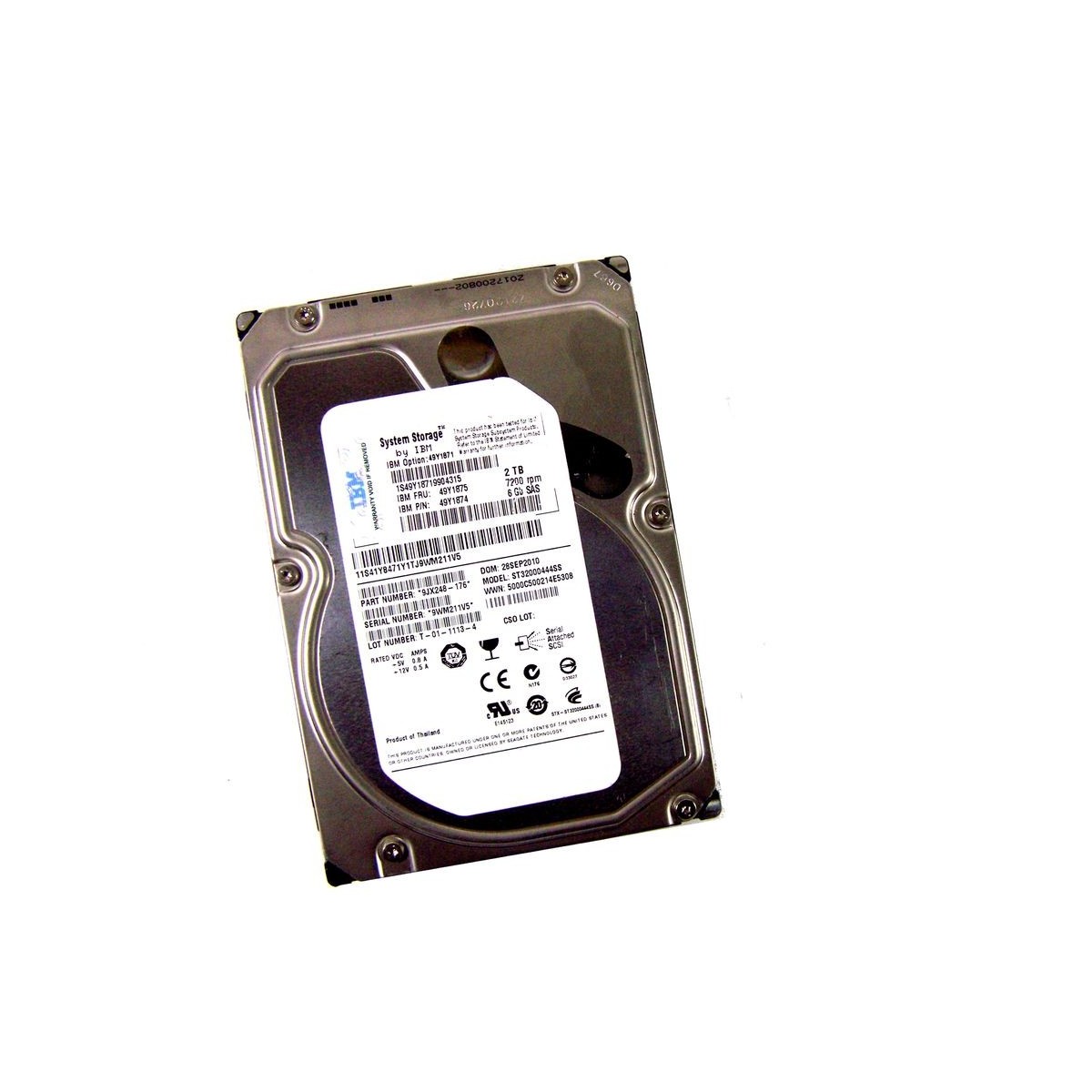 DYSK IBM 2TB SAS 7.2K 6G 3,5 ST32000444SS 49Y1874