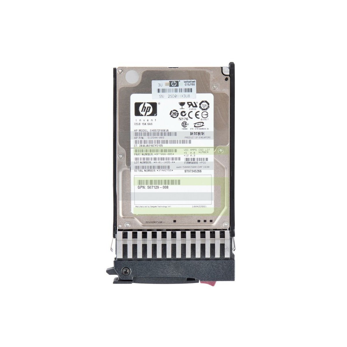 DYSK HP 72GB SAS 15K 2,5 G8 G9 RAMKA 512544-003