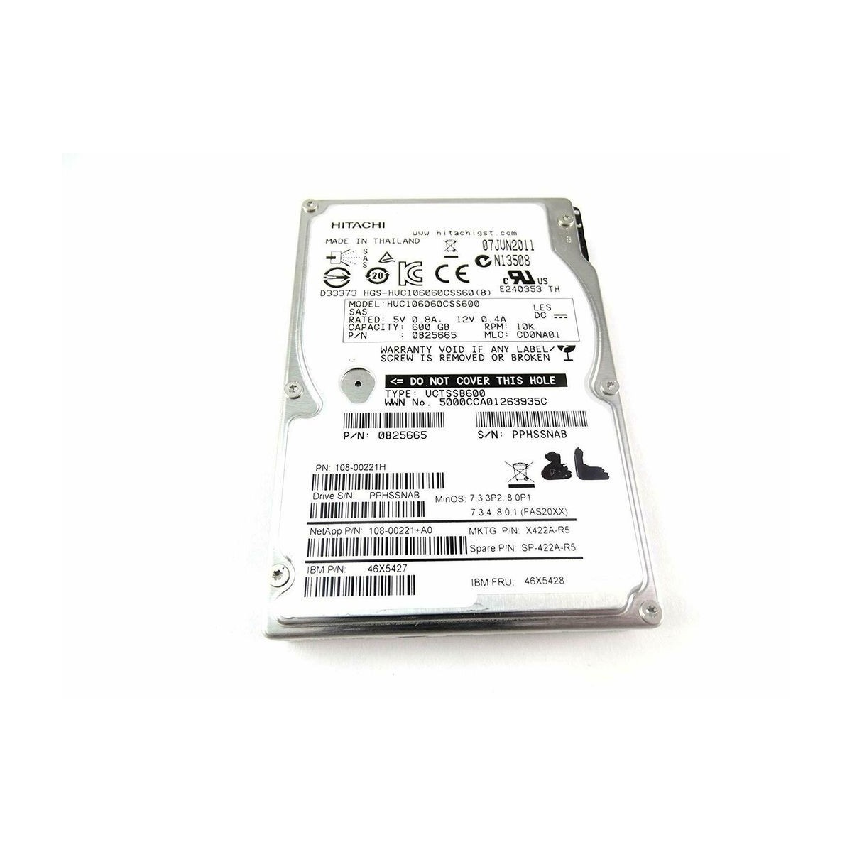 HITACHI IBM 600GB SAS 10K 6G 2,5 HUC109060CSS600