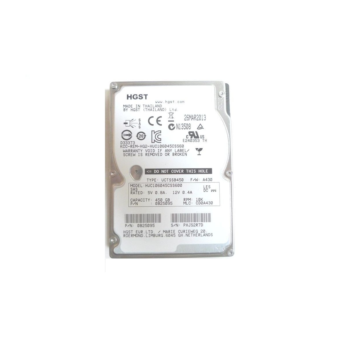 DYSK HGST 450GB SAS 6Gb 10K 2,5 HUC106045CSS600