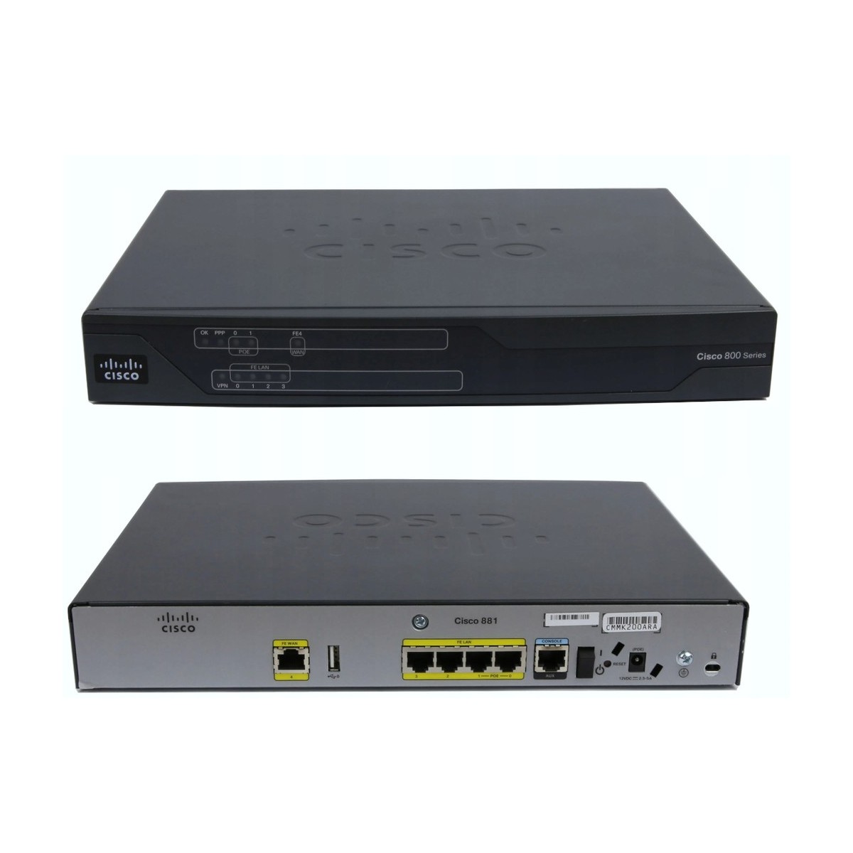 ROUTER CISCO C881-K9 V01 5xRJ-45 2xPoE