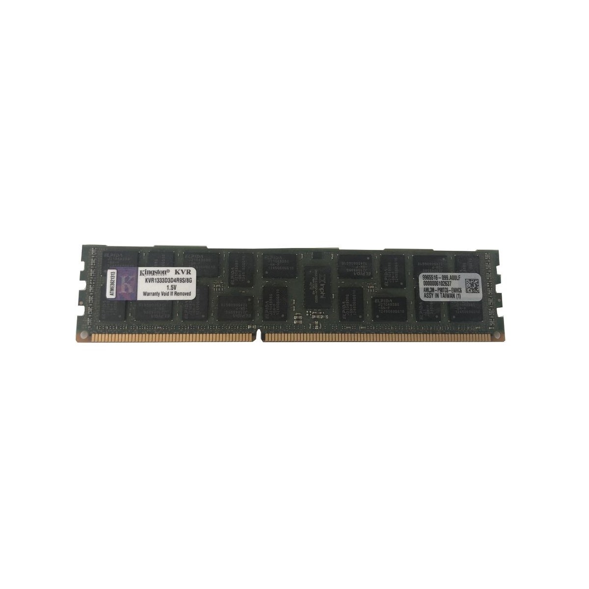 KINGSTON 8GB PC3-10600 ECC 1333MHz KVR1333D3D4R9S