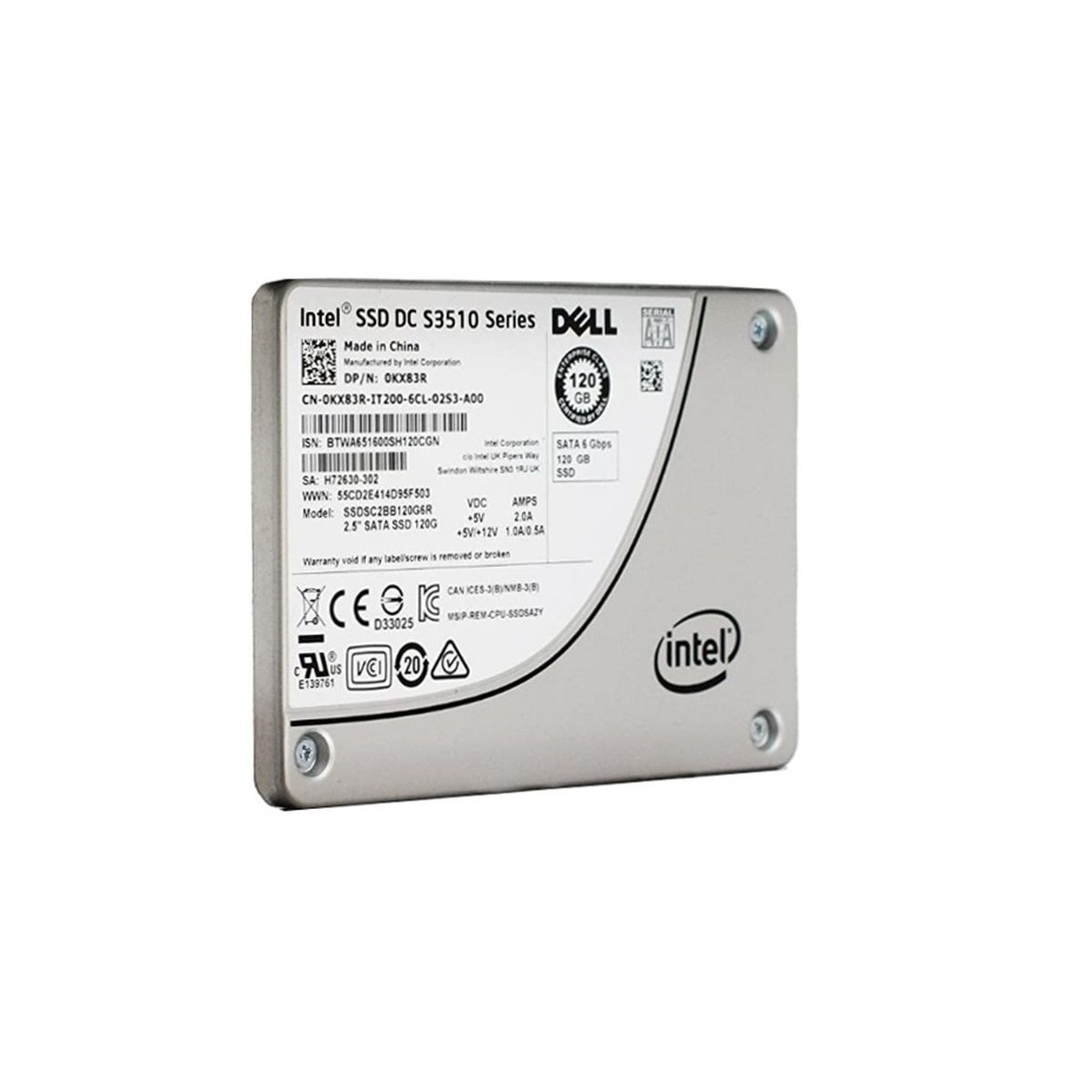DYSK DELL INTEL 120GB SSD SATA 6G 2,5 MLC 0KX83R