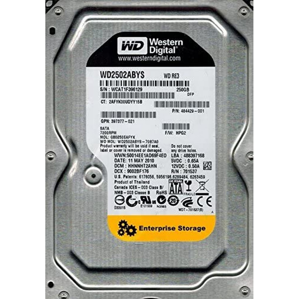 DYSK WESTERN DIGITAL 250GB 7.2K 3.5 WD2502ABYS