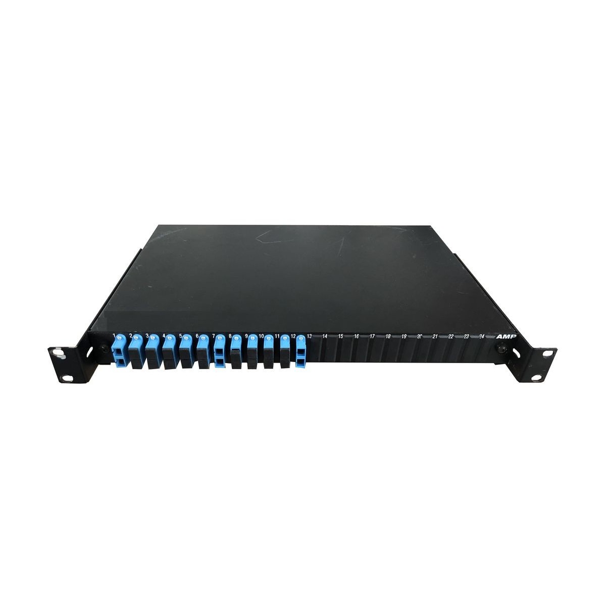 DUAL FIBER PATCH PANEL AMP 12 PORTS RACK MOUNTED