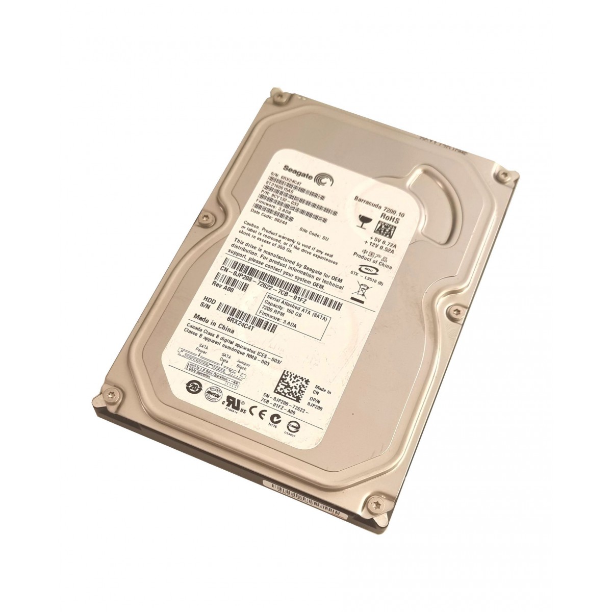 DYSK DELL 160GB 7.2K SATA 3,5 0JP208 ST3160815AS