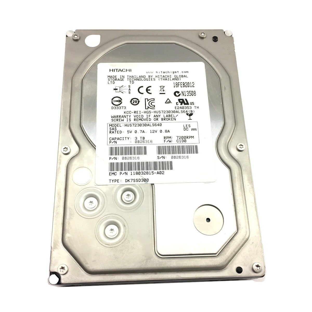 EMC HGST 3TB SAS 6Gb 7.2K 118032815-A02
