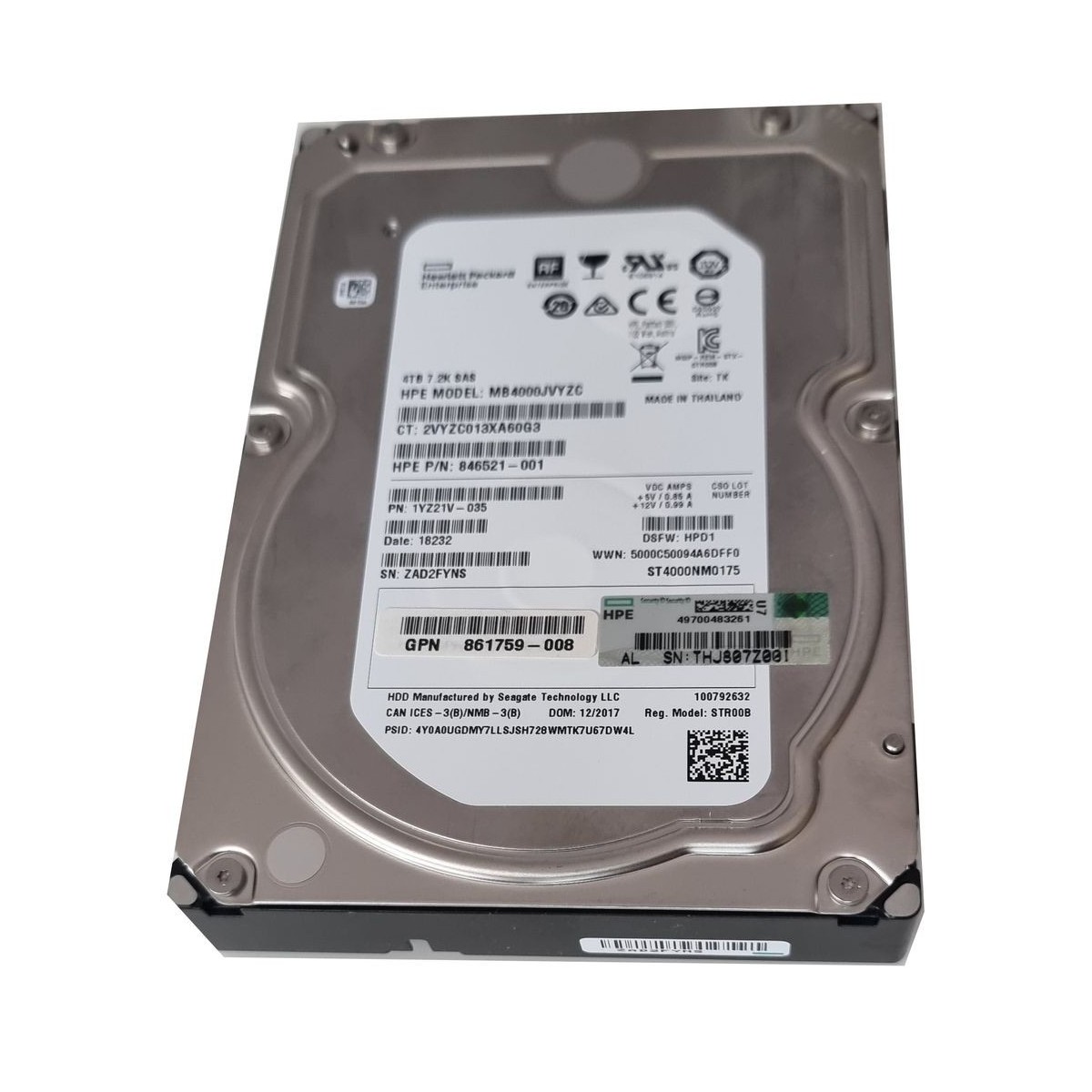 DYSK HPE 4TB SAS 12G 7.2K 3,5 GEN10 846521-001