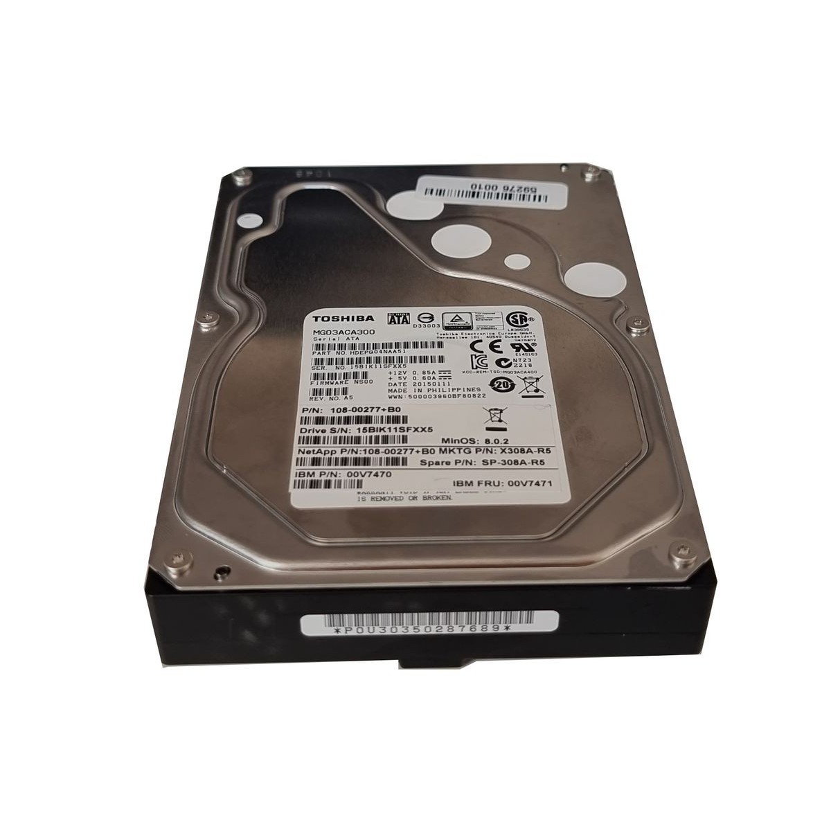 NETAPP IBM 3TB SATA 7.2K 6G 3,5 108-00277+B0 00V7471